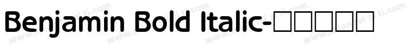 Benjamin Bold Italic字体转换